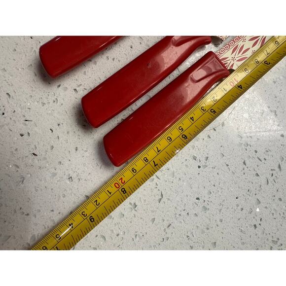 Temptations by Tara Set of 3 knives Old World Red - Picture 2 of 2